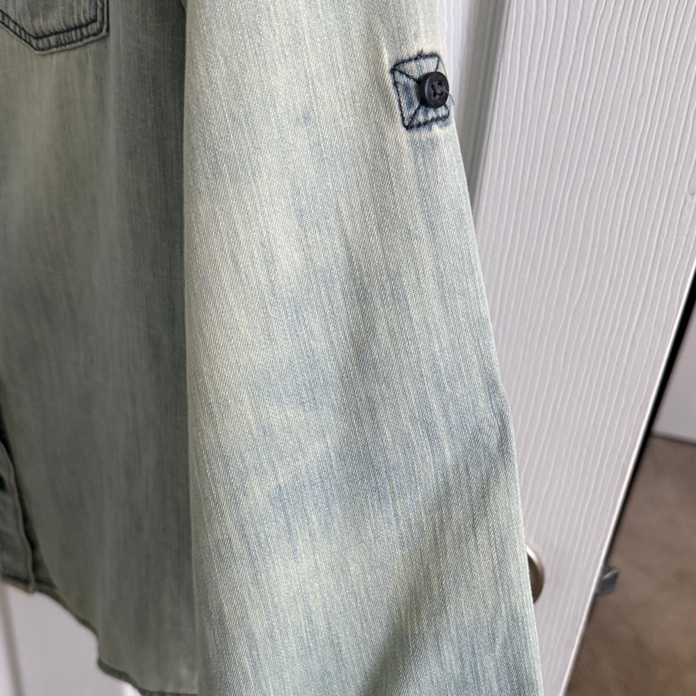 Express Light Blue Button Down Shirt - Picture 7 of 8